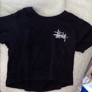 Black Stussy Crop t shirt